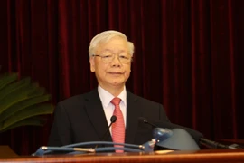 Tổng Bí thư, Chủ tịch nước Nguyễn Phú Trọng phát biểu khai mạc Hội nghị. (Ảnh: Trí Dũng/TTXVN)