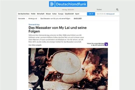 Đài Phát thanh Đức Deutschlandfunk đăng phát thông tin về vụ thảm sát Mỹ Lai năm 1968. (Ảnh: Mạnh Hùng/TTXVN)
