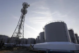 Các thùng chứa nước thải đã qua xử lý tại Nhà máy Điện hạt nhân Fukushima số 1 vào thời điểm tháng 10/2019. (Ảnh: Đào Thanh Tùng/TTXVN)