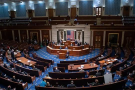Toàn cảnh một phiên họp Hạ viện Mỹ tại Washington, D.C. (Ảnh: AFP/TTXVN)