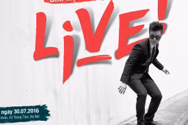 Poster Đinh Mạnh Ninh Live. (Ảnh: Tuấn Nguyên) 