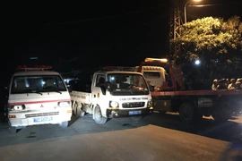 Hiện trường vụ tai nạn khiến tại xã Hoà Hiệp Nam, huyện Đông Hòa, tỉnh Phú Yên. Ảnh: (Phạm Cường/TTXVN)