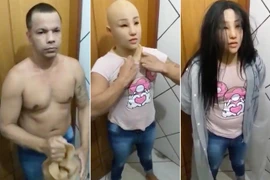 Clauvino Da Silva cải trang thành con gái. (Ảnh: AP)