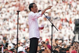 Indonesia siết chặt an ninh trước lễ nhậm chức của Tổng thống Jokowi. (Ảnh: Bloomberg)