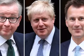 3 ứng cử viên cho vị trí kế nhiệm bà Theresa May: Bộ trưởng Môi trường Michael Gove, Cựu Ngoại trưởng Boris Johnson và Ngoại trưởng Jeremy Hunt. (Ảnh: THX/TTXVN)