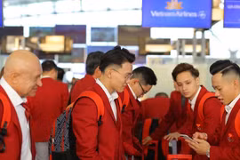 Đoàn Thể thao Việt Nam lên đường đi tham dự SEA Games 30 (Ảnh: Song Ngư/Vietnam+)