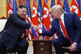 Tổng thống Mỹ Donald Trump và nhà lãnh đạo Triều Tiên Kim Jong-un. (Ảnh: THX/TTXVN)