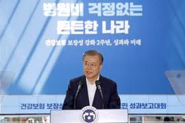 Tổng thống Hàn Quốc Moon Jae-in. (Ảnh: Yonhap/TTXVN) 