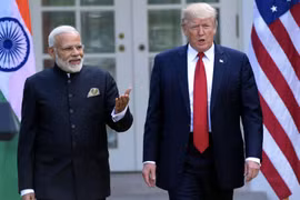 Tổng thống Mỹ Donald Trump và Thủ tướng Ấn Độ Narendra Modi. (Ảnh: AP) 