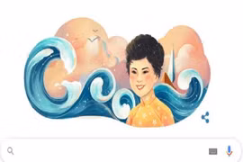 Hình ảnh cố thi sỹ Xuân Quỳnh trên trang chủ Google. (Ảnh: Google) 