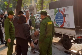 Hiện trường vụ nổ súng. (Ảnh: Doãn Tấn/TTXVN)