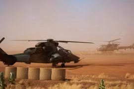 Trực thăng quân sự Pháp tại Mali. (Ảnh: AFP)