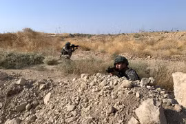 Lực lượng Thổ Nhĩ Kỳ tại Tal Abyad, miền Bắc Syria. (Ảnh: THX/TTXVN)