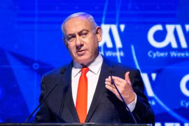 Thủ tướng Israel Benjamin Netanyahu phát biểu tại Cyber Week 2019. (Ảnh: Haaretz)