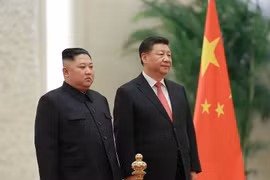 Chủ tịch Trung Quốc Tập Cận Bình và nhà lãnh đạo Triều Tiên Kim Jong-un trong cuộc gặp tại Bắc Kinh hồi tháng 1/2019. (Ảnh: KCNA)