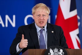Thủ tướng Anh Boris Johnson tại Brussels, Bỉ. (Ảnh: THX/TTXVN)