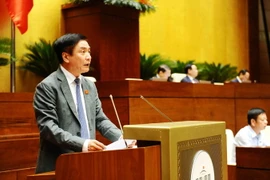 Tổng Thư ký, Chủ nhiệm Văn phòng Quốc hội Bùi Văn Cường phát biểu. (Ảnh: Minh Đức/TTXVN)
