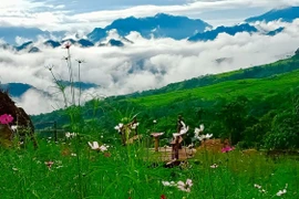 Một điểm 'Check-in' ở Pù Luông, tỉnh Thanh Hóa. (Ảnh: CTV/Vietnam+)