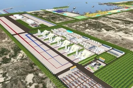 Phối cảnh Dự án Trung tâm điện khí thiên nhiên hóa lỏng LNG Hải Lăng giai đoạn 1, Khu kinh tế Đông Nam Quảng Trị. (Ảnh: Nguyên Lý/TTXVN)
