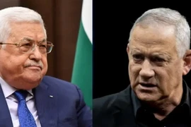 Tổng thống Palestine Mahmoud Abbas-trái và Bộ trưởng Quốc phòng Israel Benny Gantz-phải. (Ảnh: Reuters/TTXVN)