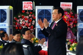 Ủy viên Bộ Chính trị, Chủ tịch Quốc hội Vương Đình Huệ tại buổi lễ. (Ảnh: Tá Chuyên/TTXVN)