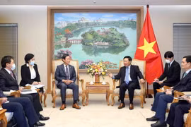 Phó Thủ tướng Thường trực Chính phủ Phạm Bình Minh tiếp ông Junichi Yamada. (Ảnh: Phạm Kiên/TTXVN)