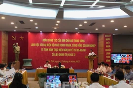 Toàn cảnh buổi làm việc. (Ảnh: Ngọc Quỳnh/TTXVN)