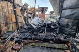 Hiện trường vụ hỏa hoạn. (Ảnh: TTXVN phát)