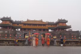 Lãnh đạo tỉnh Thừa Thiên-Huế Công bố chương trình Festival Huế 2022. (Ảnh: Tường Vi/TTXVN)