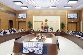 Ủy ban Thường vụ Quốc biểu quyết thông qua dự án Pháp lệnh. (Ảnh: Doãn Tấn/TTXVN)