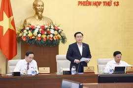 Chủ tịch Quốc hội Vương Đình Huệ phát biểu khai mạc phiên họp thứ 13 của Ủy ban Thường vụ Quốc hội. (Ảnh: Doãn Tấn/TTXVN)