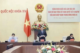 Chủ tịch Quốc hội Vương Đình Huệ phát biểu. (Ảnh: Doãn Tấn/TTXVN)