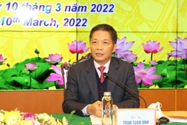 Ông Trần Tuấn Anh, Ủy viên Bộ Chính trị, Trưởng Ban Kinh tế Trung ương phát biểu tại buổi làm việc. (Ảnh : Phương Hoa/TTXVN)