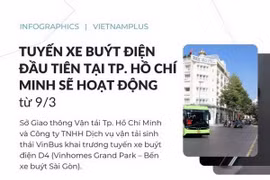 Tuyến xe buýt điện đầu tiên tại TP Hồ Chí Minh hoạt động từ 9/3