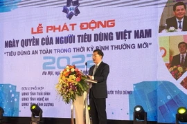 Phó Chủ tịch UBND thành phố Hà Nội Hà Minh Hải phát biểu tại Lễ phát động. (Ảnh: Phương Anh/TTXVN) 