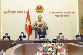 Chủ tịch Quốc hội Vương Đình Huệ phát biểu khai mạc phiên họp. (Ảnh: Doãn Tấn/TTXVN)