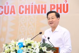 Phó Thủ tướng Chính phủ Lê Minh Khái phát biểu chỉ đạo. (Ảnh: Văn Điệp/TTXVN)
