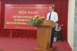 Ông Lê Hải Bình, Phó Ban Tuyên giáo Trung ương, phát biểu tại Hội nghị. (Ảnh: Trịnh Duy Hưng/TTXVN)