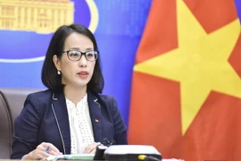 Phó Phát ngôn Bộ Ngoại giao Phạm Thu Hằng. (Ảnh: Lâm Khánh/TTXVN)