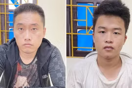 Hai đối tượng người Trung Quốc là Chu Lâm và Đoàn Sỹ Phi, từ trái qua phải. (Nguồn: baolaocai.vn)
