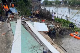 Nơi bị sạt lở vào trưa 28/3.
