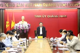 Quang cảnh hội nghị Ban Thường vụ Tỉnh ủy. (Nguồn: baoquangninh.com.vn)