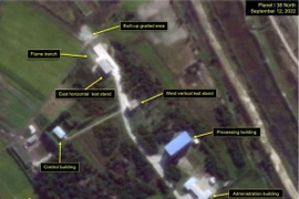 Lũ lụt không còn nhìn thấy trong rãnh lửa vào ngày 12/9 vừa qua. (Nguồn: 38north.org)