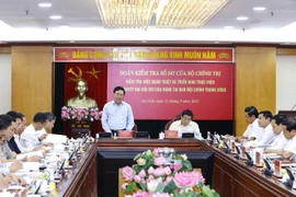 Ông Phạm Bình Minh, Ủy viên Bộ Chính trị, Phó Thủ tướng Thường trực Chính phủ, Trưởng đoàn phát biểu chỉ đạo buổi làm việc. (Ảnh: Phương Hoa/TTXVN)