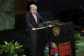 Tổng Thư ký LHQ Antonio Guterres phát biểu tại Hội nghị Thượng đỉnh về chuyển đổi giáo dục toàn cầu ở New York, Mỹ, ngày 19/9. (Ảnh: THX/TTXVN)