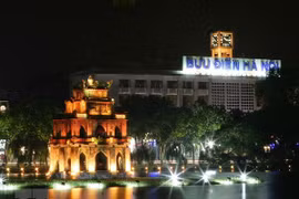 Tháp Rùa trên hồ Gươm. (Ảnh: Doãn Tấn/TTXVN)