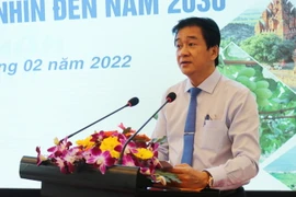 Ông Nguyễn Long Biên, Phó Chủ tịch UBND tỉnh Ninh Thuận phát biểu tại hội nghị. (Ảnh: Nguyễn Thành/TTXVN)