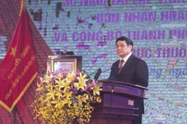 Thủ tướng Chính phủ Phạm Minh Chính phát biểu tại buổi lễ. (Ảnh: Hồng Đạt/TTXVN)