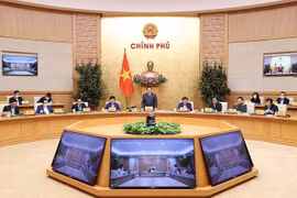Thủ tướng Phạm Minh Chính kết luận phiên họp Chính phủ chuyên đề xây dựng pháp luật tháng Một. (Ảnh: Dương Giang/TTXVN)