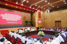 Chủ tịch nước Nguyễn Xuân Phúc chủ trì buổi làm việc. (Ảnh: Thống Nhất/TTXVN)